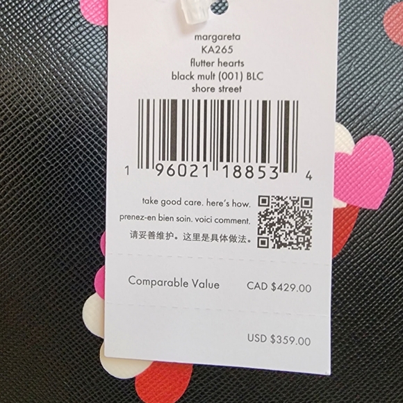 Kate Spade Margareta Flutter Hearts Tote Bag - Picture 12 of 12